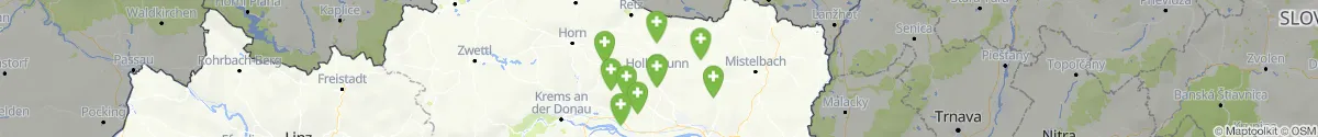 Kartenansicht für Apotheken-Notdienste in der Nähe von Hollabrunn (Hollabrunn, Niederösterreich)
